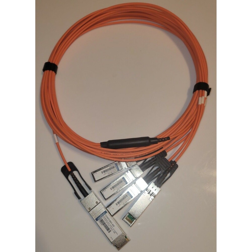 10M  32.8 ft 721073-B21-AO 40GBase-AOC QSFP+ to 4xSFP+ Active Optical Cable